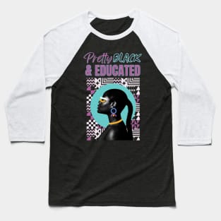 Pretty Black And Educated Retro African Empress Baseball T-Shirt